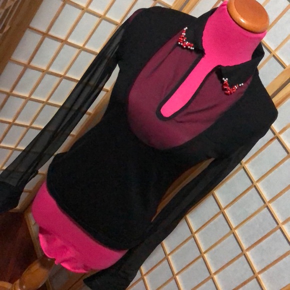 Georgina Brandolini cashmere sheer sleeve top S/M - Picture 2 of 8